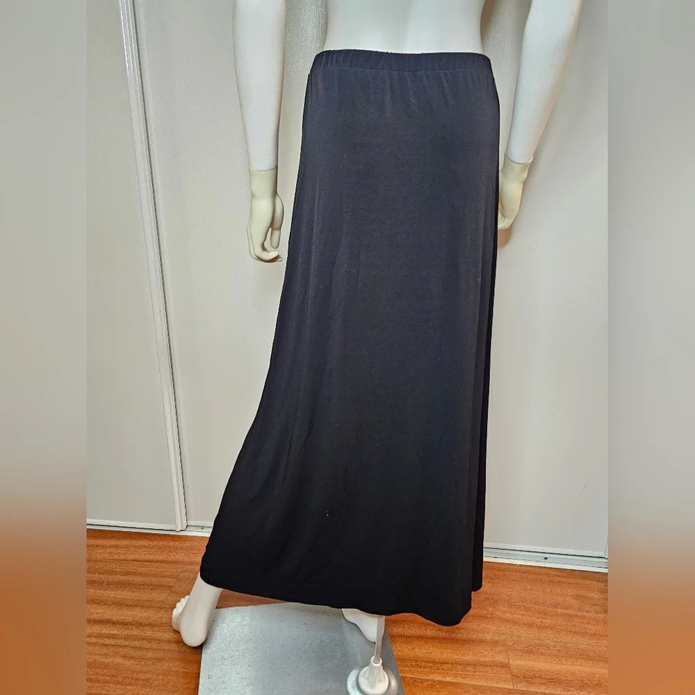 Michael Kors Maxi Drawstring Womens Skirt Size Small All Black Ankle Length